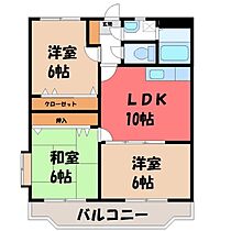 ユーミーアグリ・S II  ｜ 栃木県栃木市昭和町（賃貸マンション3LDK・3階・63.17㎡） その2