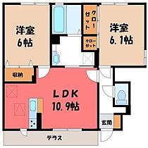 栃木県栃木市大平町富田（賃貸アパート2LDK・1階・55.51㎡） その2