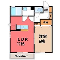 茨城県結城市新福寺3丁目（賃貸アパート1LDK・1階・41.15㎡） その2