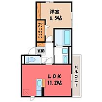 茨城県古河市上辺見（賃貸アパート1LDK・2階・43.41㎡） その2