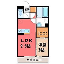 栃木県小山市宮本町3丁目（賃貸アパート1LDK・3階・33.39㎡） その2