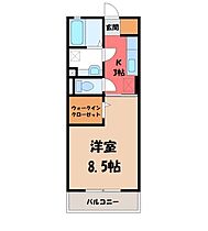 栃木県小山市犬塚2丁目（賃貸アパート1K・1階・30.03㎡） その2