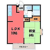 栃木県下野市小金井3丁目（賃貸アパート1LDK・2階・35.91㎡） その2