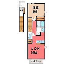 茨城県筑西市岡芹1丁目（賃貸アパート1LDK・2階・39.00㎡） その2