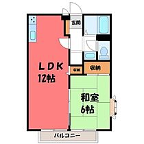 栃木県小山市東城南2丁目（賃貸アパート1LDK・1階・40.92㎡） その2