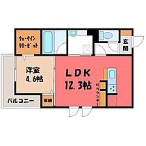 栃木県小山市城北3丁目（賃貸アパート1LDK・2階・43.63㎡） その2