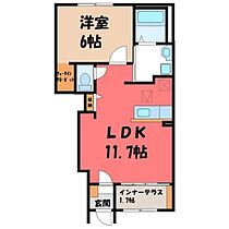 栃木県栃木市平井町（賃貸アパート1LDK・1階・43.21㎡） その2