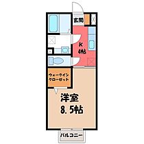 栃木県小山市城北1丁目（賃貸アパート1K・1階・30.27㎡） その2