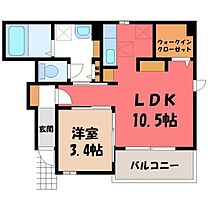 栃木県小山市大字羽川（賃貸アパート1LDK・1階・36.41㎡） その2