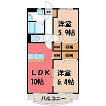 栃木県小山市大字喜沢（賃貸マンション2LDK・3階・53.52㎡） その2