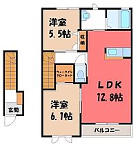 茨城県筑西市市野辺（賃貸アパート2LDK・2階・61.60㎡） その2