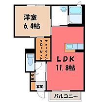 茨城県結城市大字結城（賃貸アパート1LDK・1階・45.58㎡） その2