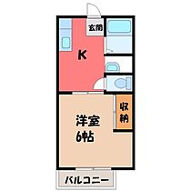 栃木県栃木市今泉町1丁目（賃貸アパート1K・1階・27.08㎡） その2