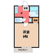 栃木県小山市大字大行寺（賃貸アパート1K・2階・20.46㎡） その2