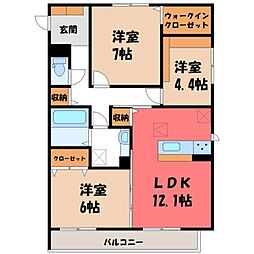 ブランキューブ 1階3LDKの間取り