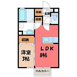 イルカステッロ 1LDKの間取図画像