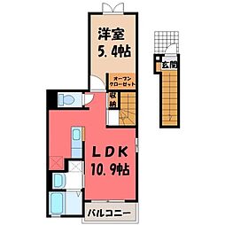 ゼファージェイ 1LDKの間取図画像