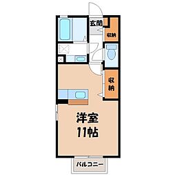 サンボナールF ワンルームの間取図画像