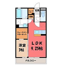 ガッティーノ 1LDKの間取図画像