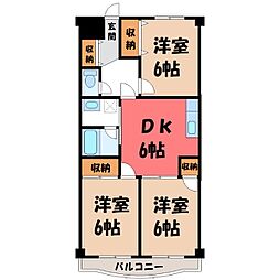 パークシティ 3DKの間取図画像