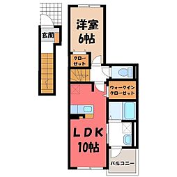 インフィニティ 1LDKの間取図画像