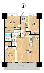 エバーライフリオ筑紫野 3LDKの間取図画像