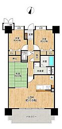 ネオハイツ前原 3LDKの間取図画像