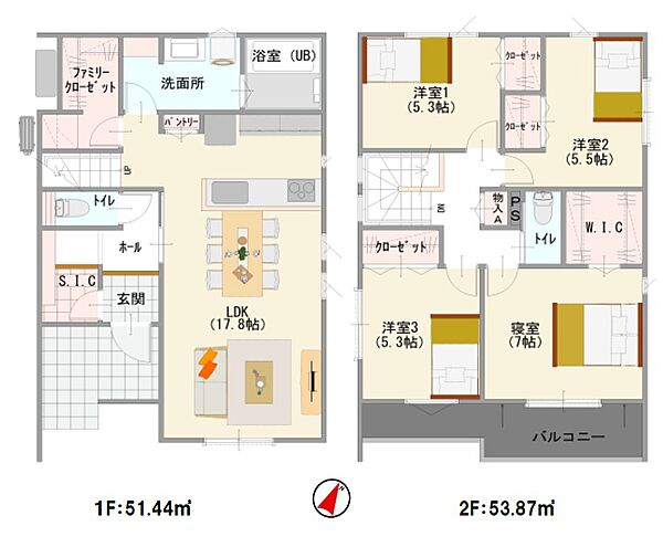 間取りを拡大表示