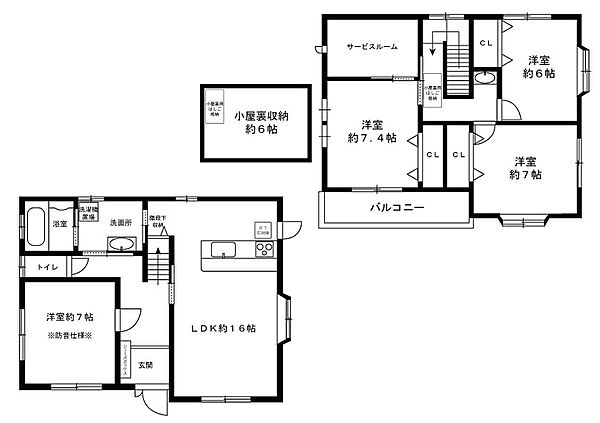 （長砂）一戸建て ｜兵庫県加古川市野口町長砂(賃貸一戸建4LDK・--・111.16㎡)の写真 その2