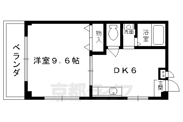 京都府京都市南区東寺町(賃貸マンション1DK・2階・34.00㎡)の写真 その2