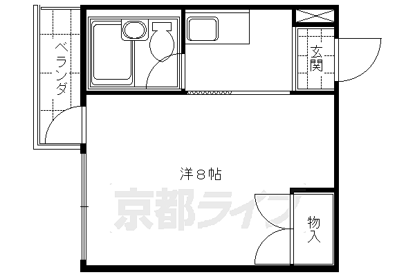 メゾン・フレンド 4-D｜京都府京都市伏見区両替町11丁目(賃貸マンション1K・4階・20.00㎡)の写真 その2