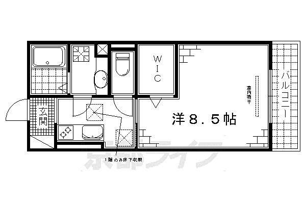 リヴィエール 302｜京都府京都市伏見区竹田向代町(賃貸アパート1K・3階・30.03㎡)の写真 その2