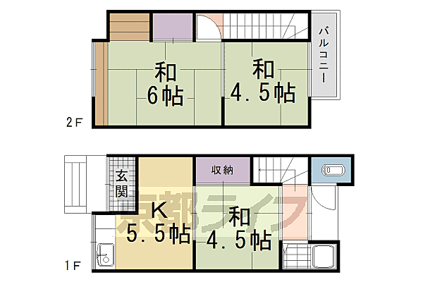 石田大山町貸家 1｜京都府京都市伏見区石田大山町(賃貸一戸建3DK・--・46.86㎡)の写真 その2