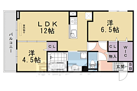 ウチカイトＷ 102 ｜ 京都府京都市伏見区羽束師志水町（賃貸アパート2LDK・1階・57.65㎡） その2