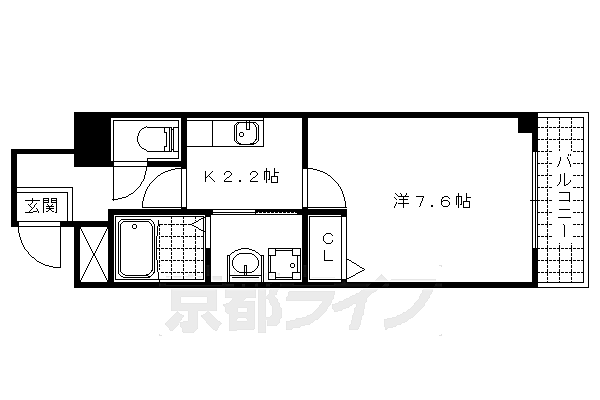 ドムスタレイア 401｜京都府京都市伏見区石田大受町(賃貸マンション1K・4階・27.10㎡)の写真 その2