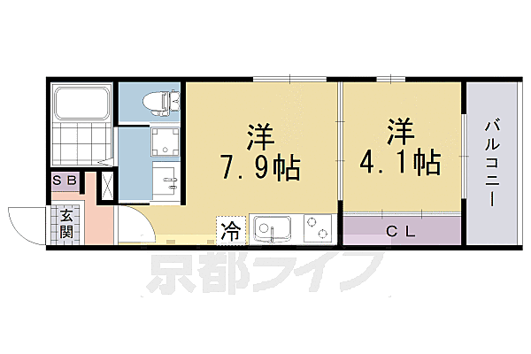 （仮称）醍醐構口町・醍醐合場町 302｜京都府京都市伏見区醍醐構口町(賃貸アパート1DK・3階・30.01㎡)の写真 その2