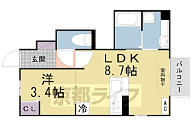 京都府城陽市寺田正道（賃貸アパート1LDK・1階・30.51㎡） その2