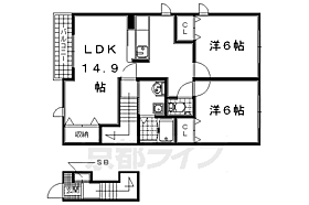 京都府木津川市加茂町里中門伝（賃貸アパート2LDK・2階・62.43㎡） その2