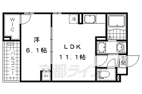 ハルフクイ　観月 102 ｜ 京都府京都市伏見区向島西堤町（賃貸アパート1LDK・1階・41.21㎡） その2