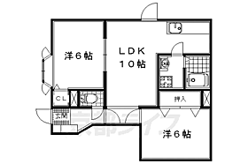 京都府八幡市下奈良宮ノ道（賃貸アパート2LDK・1階・50.00㎡） その2