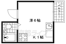 ハイツ千足 ワンルームの間取図画像