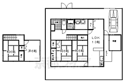 桃山与五郎町貸家 4LDKの間取り