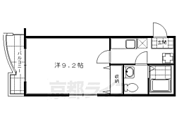 メゾン・メロディア 4階1Kの間取り