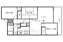 グランデュール鴨川シレノス2番館 3LDKの間取図画像