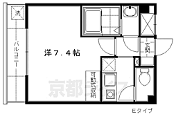 フラット　オク 3階1Kの間取り