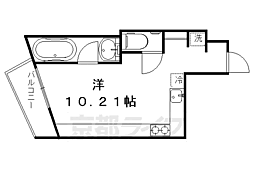 ＰＬＡＴＩＮＵＭ 2階ワンルームの間取り