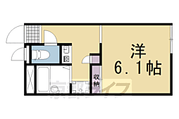 JR東海道・山陽本線 桂川駅 徒歩13分の賃貸アパート 1階1Kの間取り