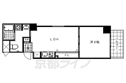 JR東海道・山陽本線 京都駅 徒歩7分の賃貸マンション 3階1LDKの間取り