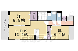 エスポワールVI 2階2LDKの間取り
