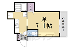 グランパレスCoCo 1Kの間取図画像